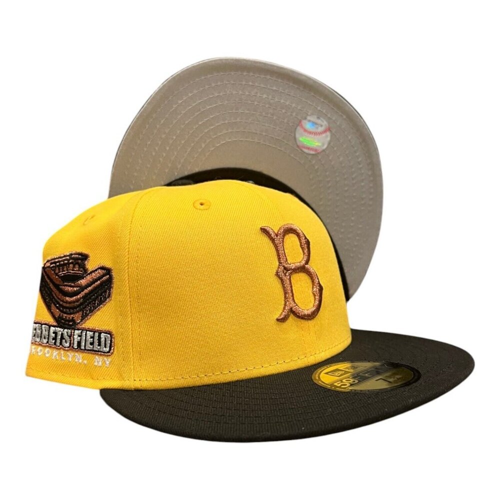 New Era Brooklyn Los Angeles Dodgers 59FIFTY Fitted Hat Gold Ebbets Field